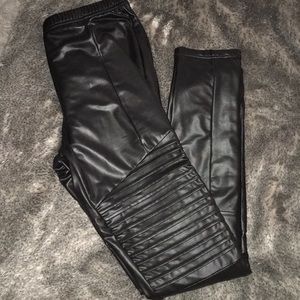 Black Leather Leggings